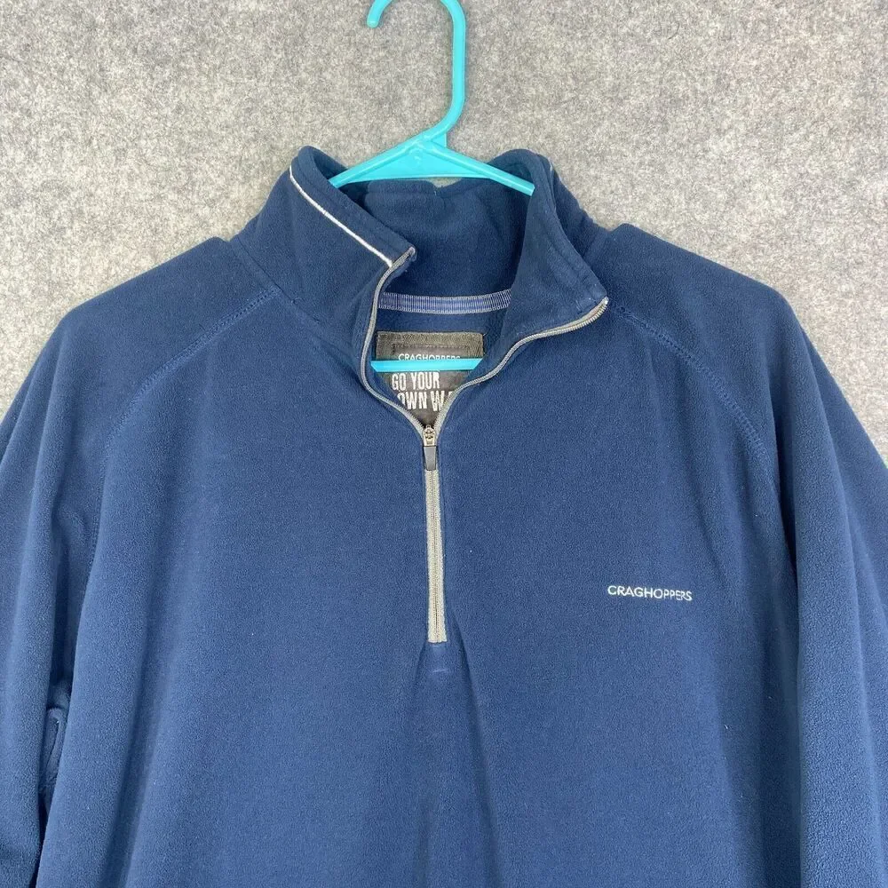 Bear Grylls Craghoppers Pullover Mens UK Medium 1/4 Zip Fleece Sweater Hiking